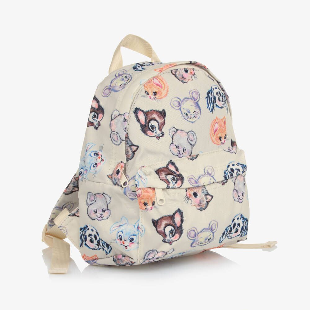 Molo-Ivory Animal Print Backpack (30cm) | Childrensalon Outlet