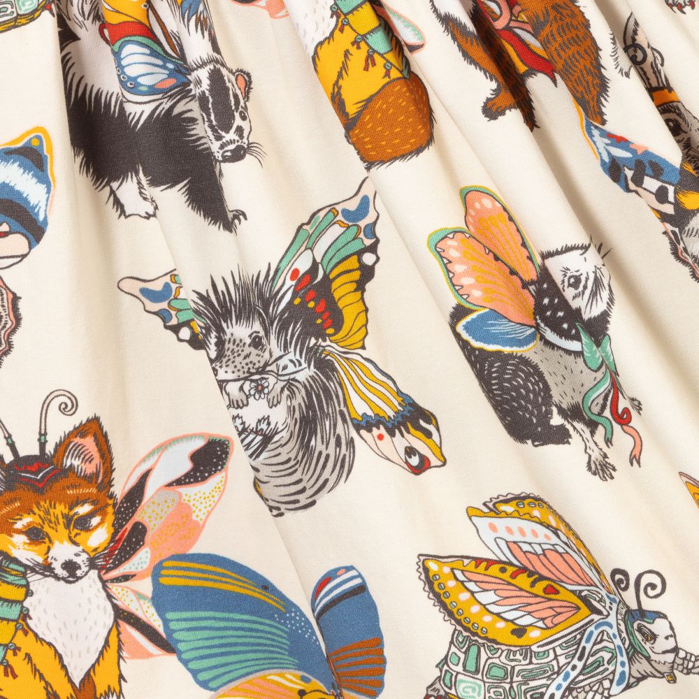 Molo-فستان قطن عضوي جيرسي لون عاجي | Childrensalon Outlet