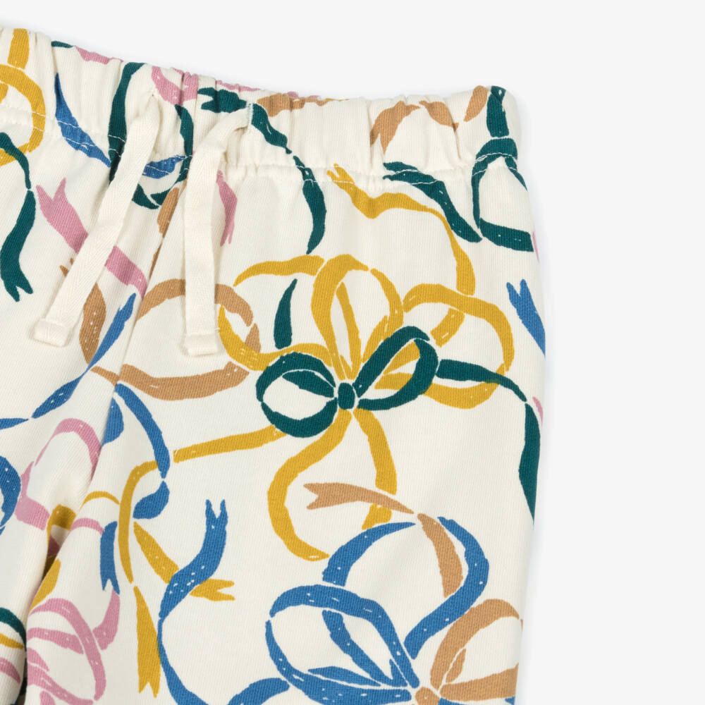 Molo-Ivory Bow Joggers | Childrensalon Outlet