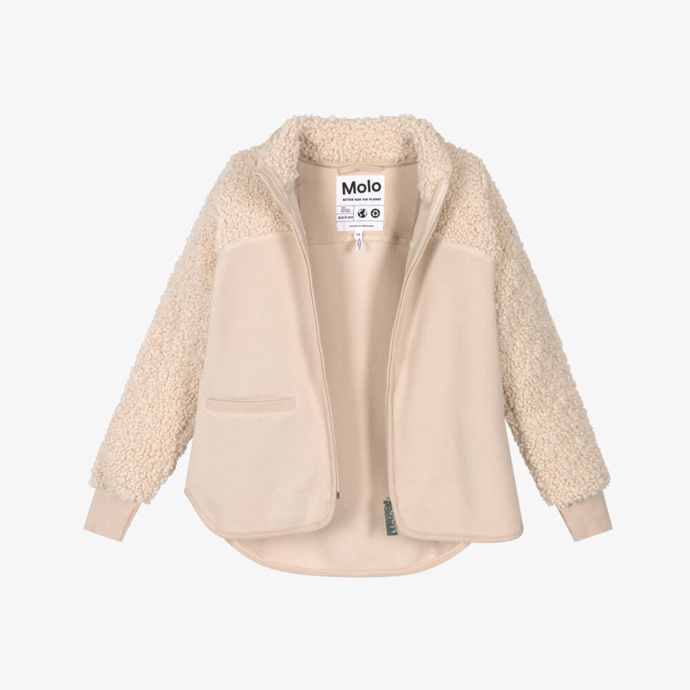 Molo-Кремовая флисовая куртка на молнии | Childrensalon Outlet