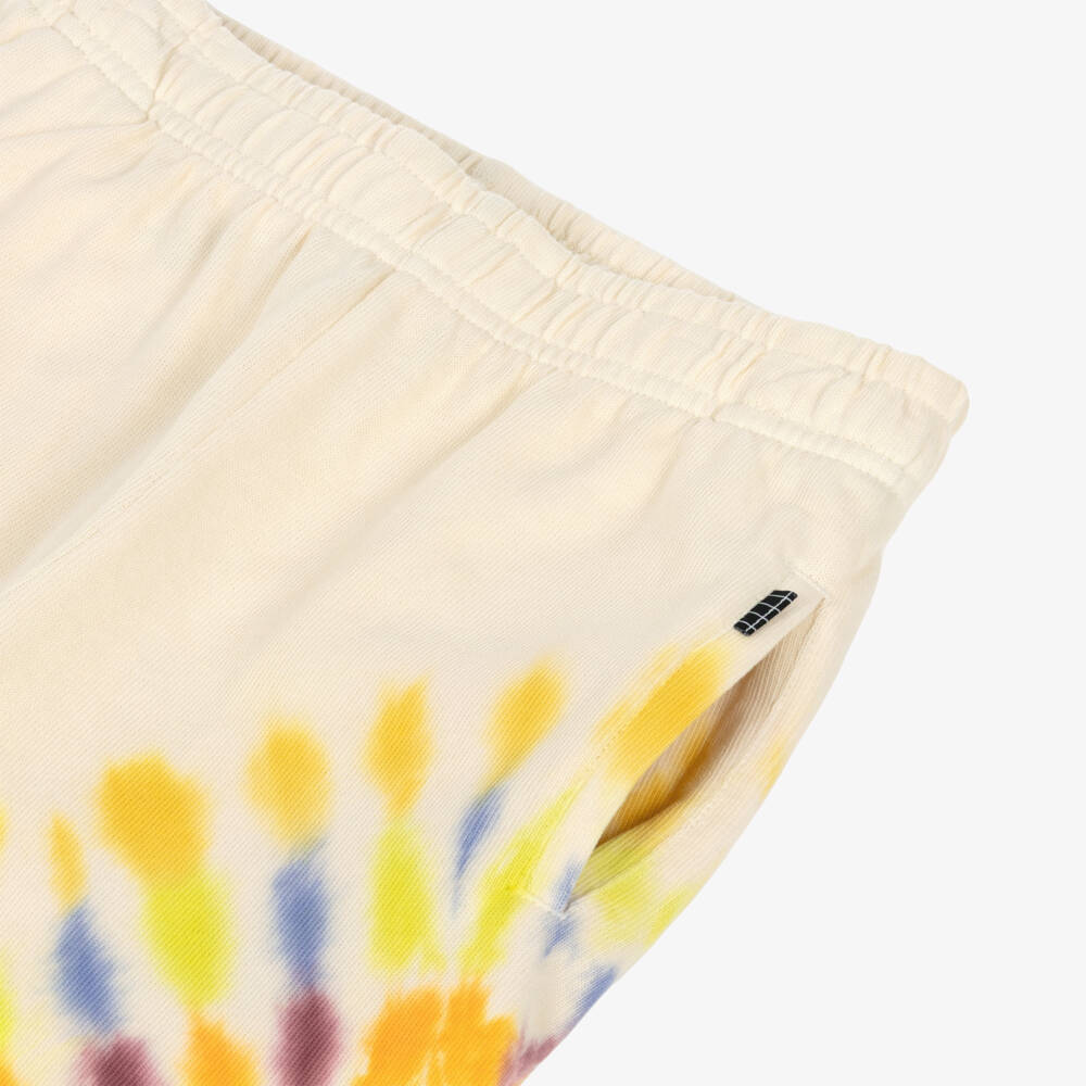 Molo-Ivory Cotton Jersey Tie-Dye Shorts | Childrensalon Outlet
