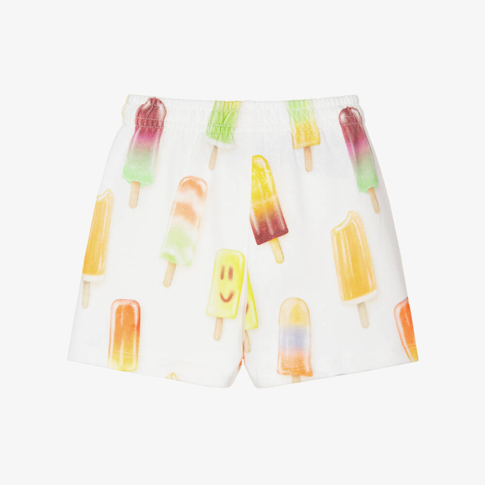 Molo-Ivory Organic Cotton Ice Lolly Shorts | Childrensalon Outlet