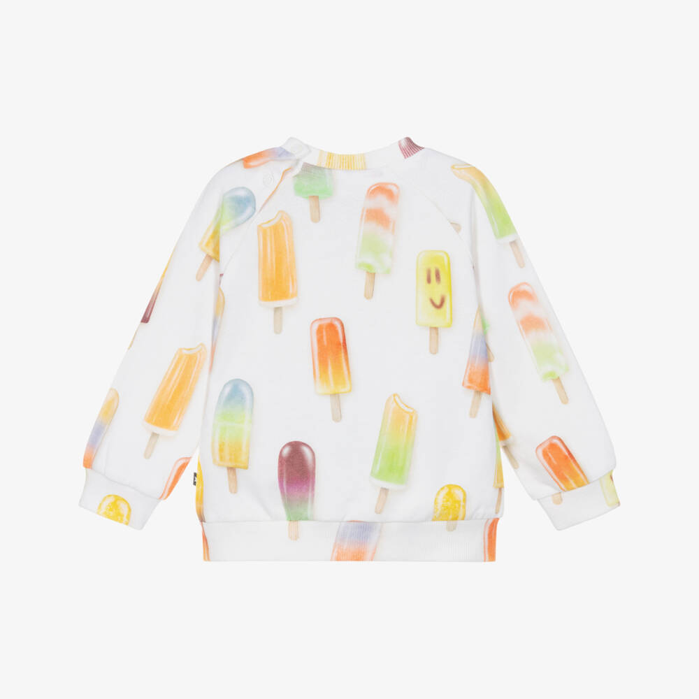 Molo-Ivory Organic Cotton Ice Lolly Sweatshirt | Childrensalon Outlet