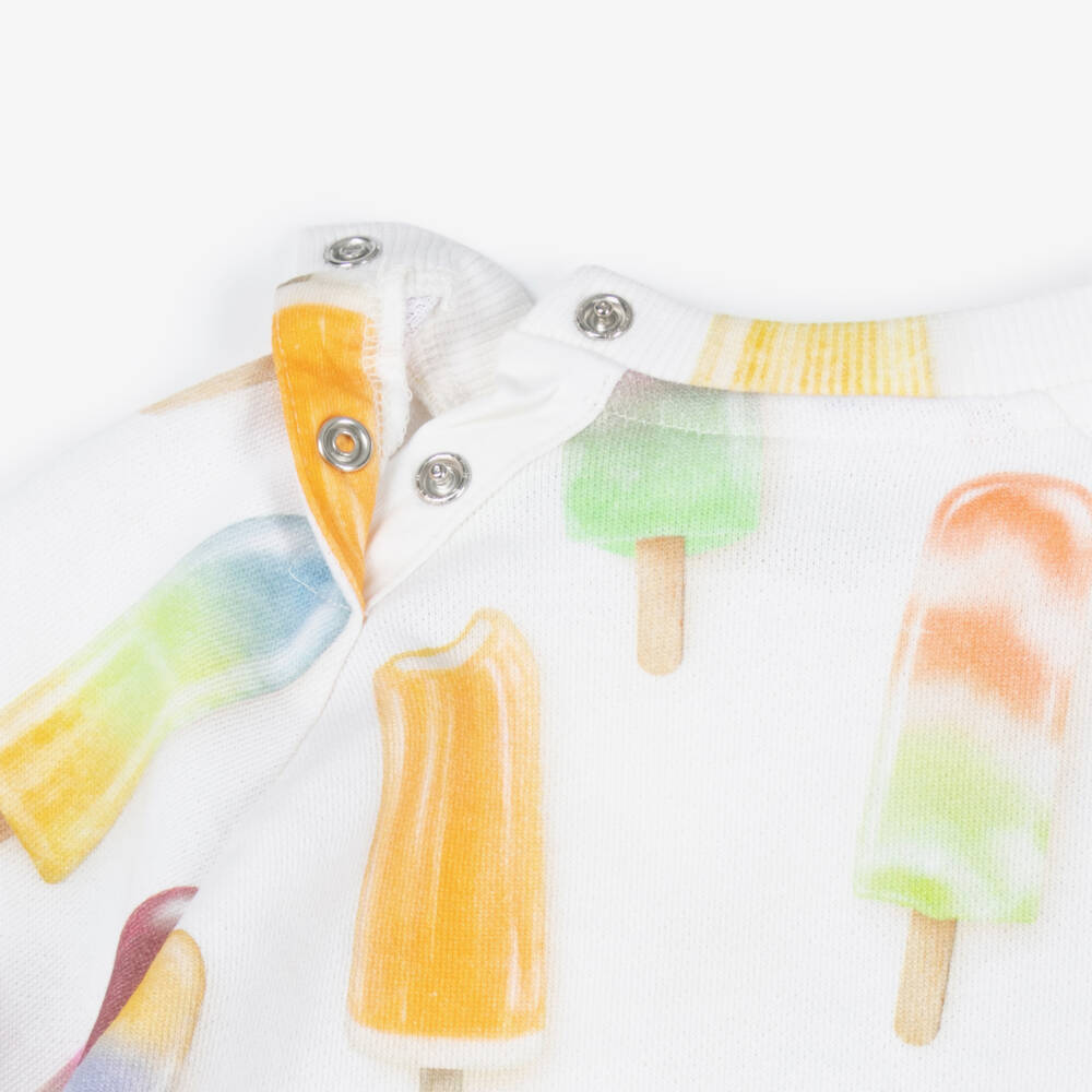 Molo-Ivory Organic Cotton Ice Lolly Sweatshirt | Childrensalon Outlet