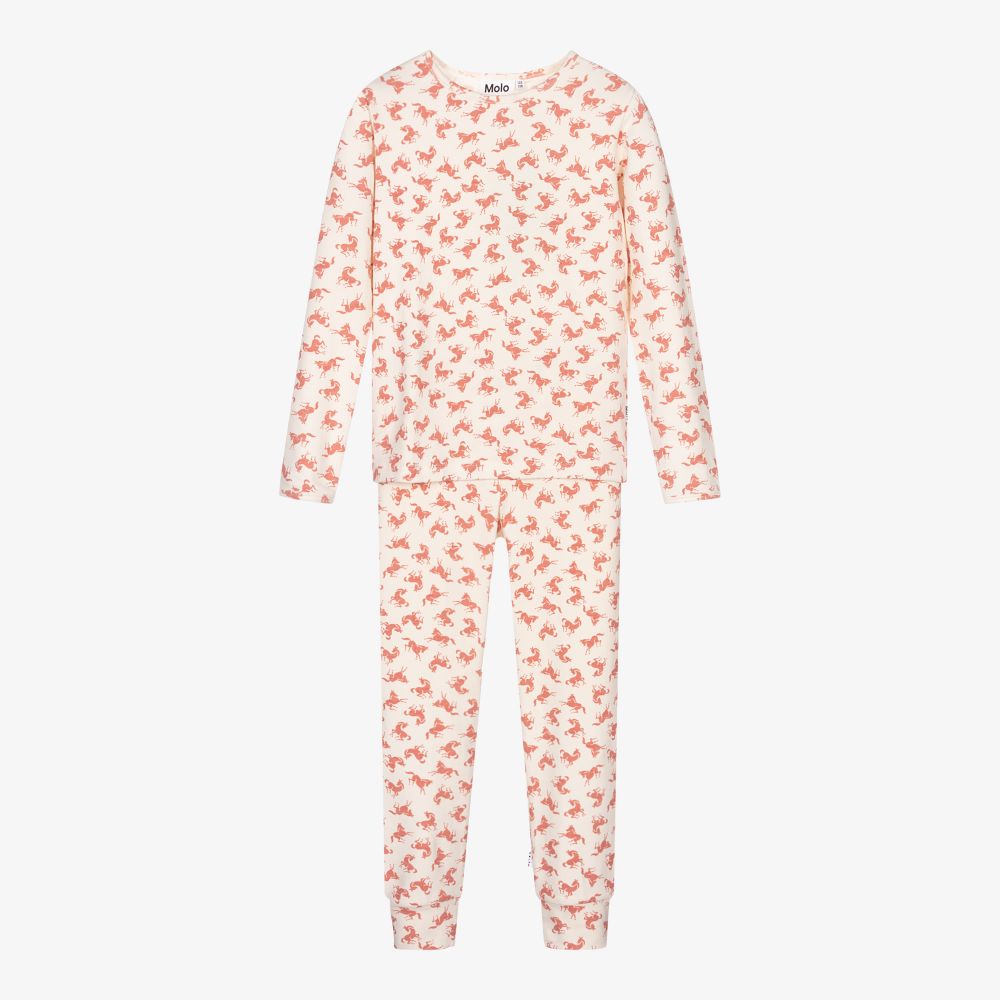 Molo - Elfenbeinfarbener Biobaumwoll-Schlafanzug | Childrensalon
