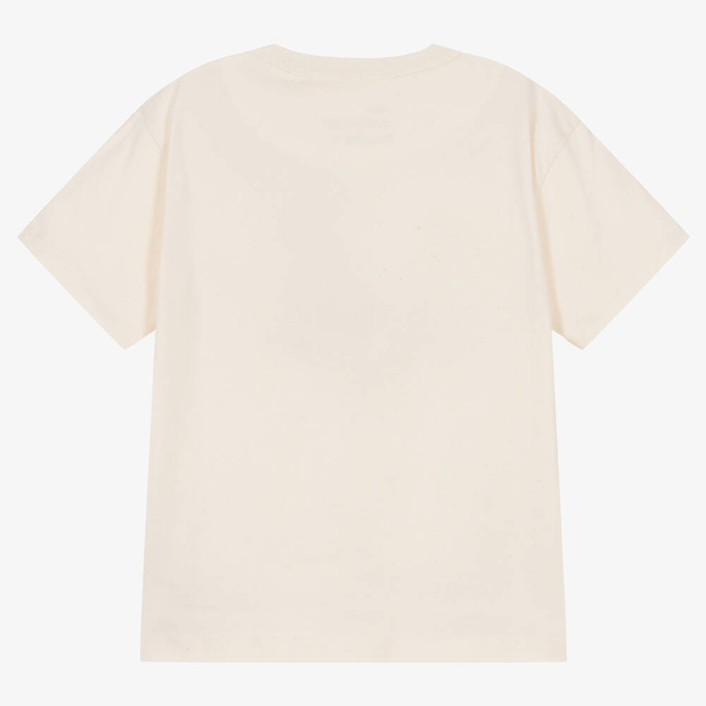 Molo-Ivory Organic Cotton Rainbow T-Shirt | Childrensalon Outlet