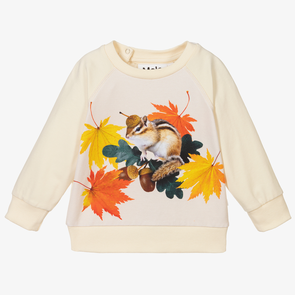 Molo - Ivory Organic Sweatshirt | Childrensalon