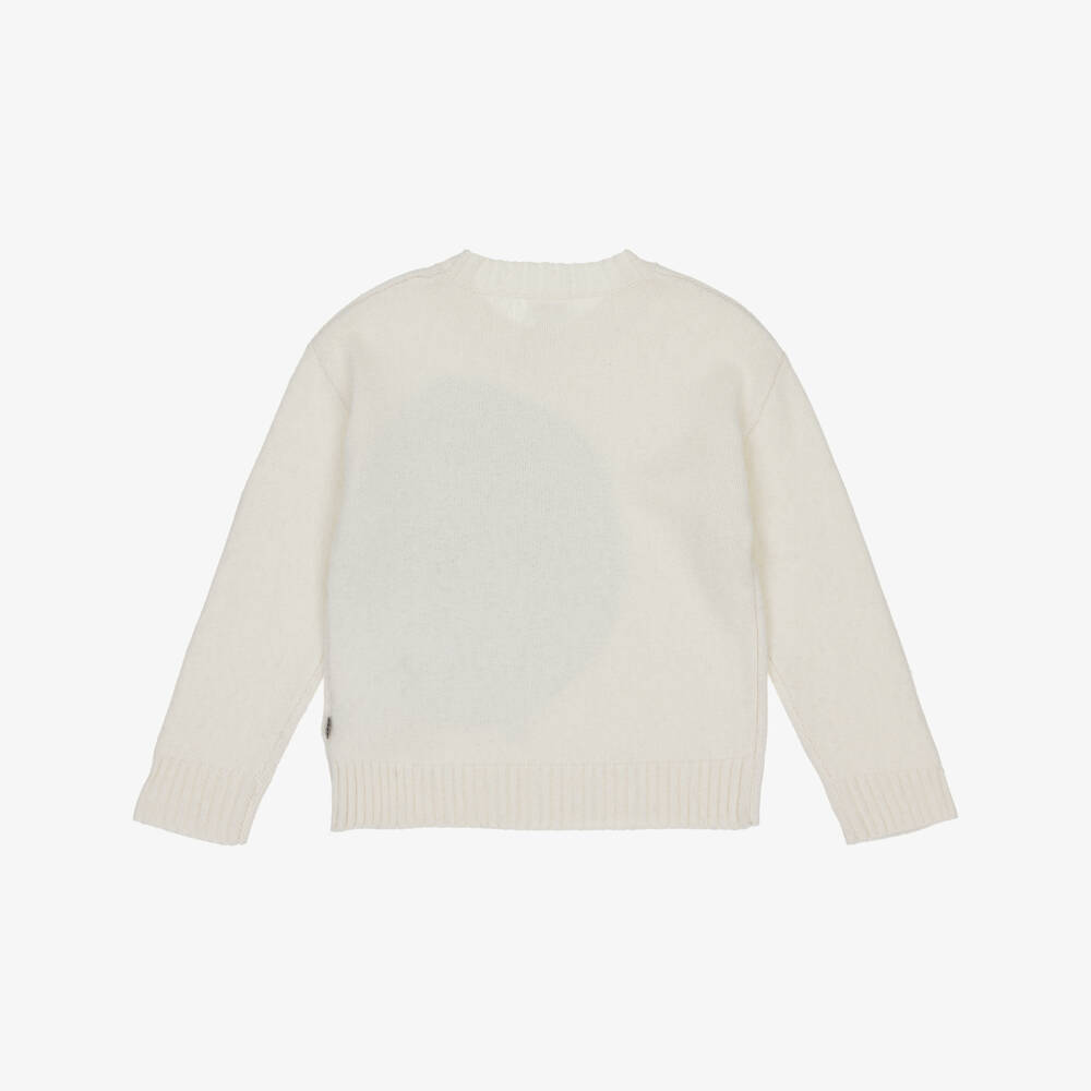 Molo-كنزة صوف عاجية بوجه مبتسم | Childrensalon Outlet