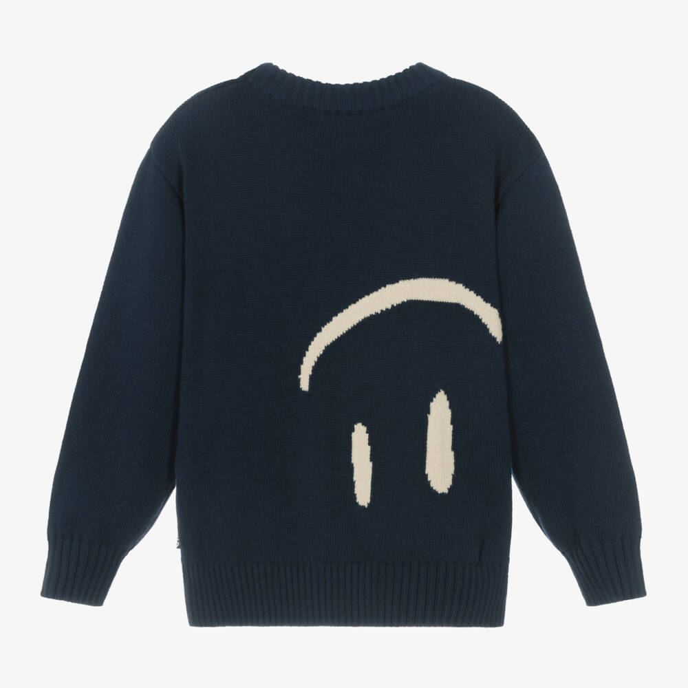 Molo-Синий свитер из хлопка и шерсти | Childrensalon Outlet