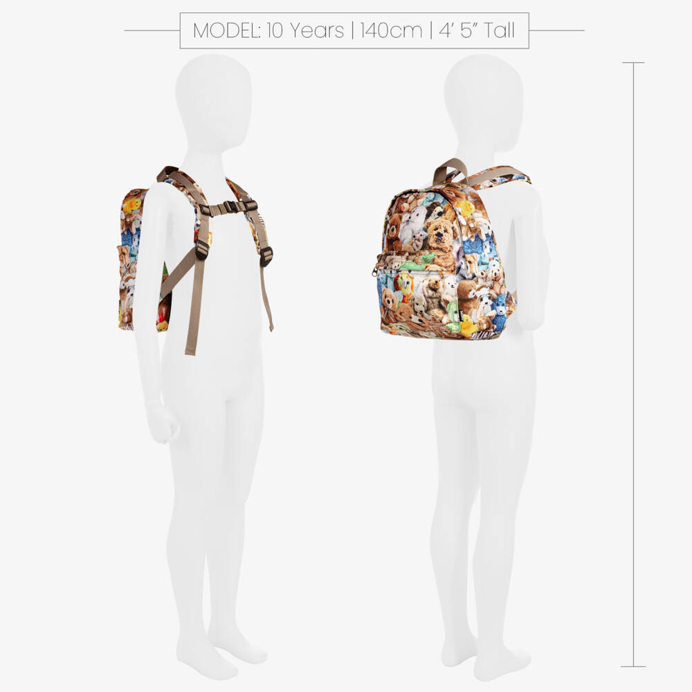 Molo-Junior Boys Teddy Pattern Backpack | Childrensalon Outlet