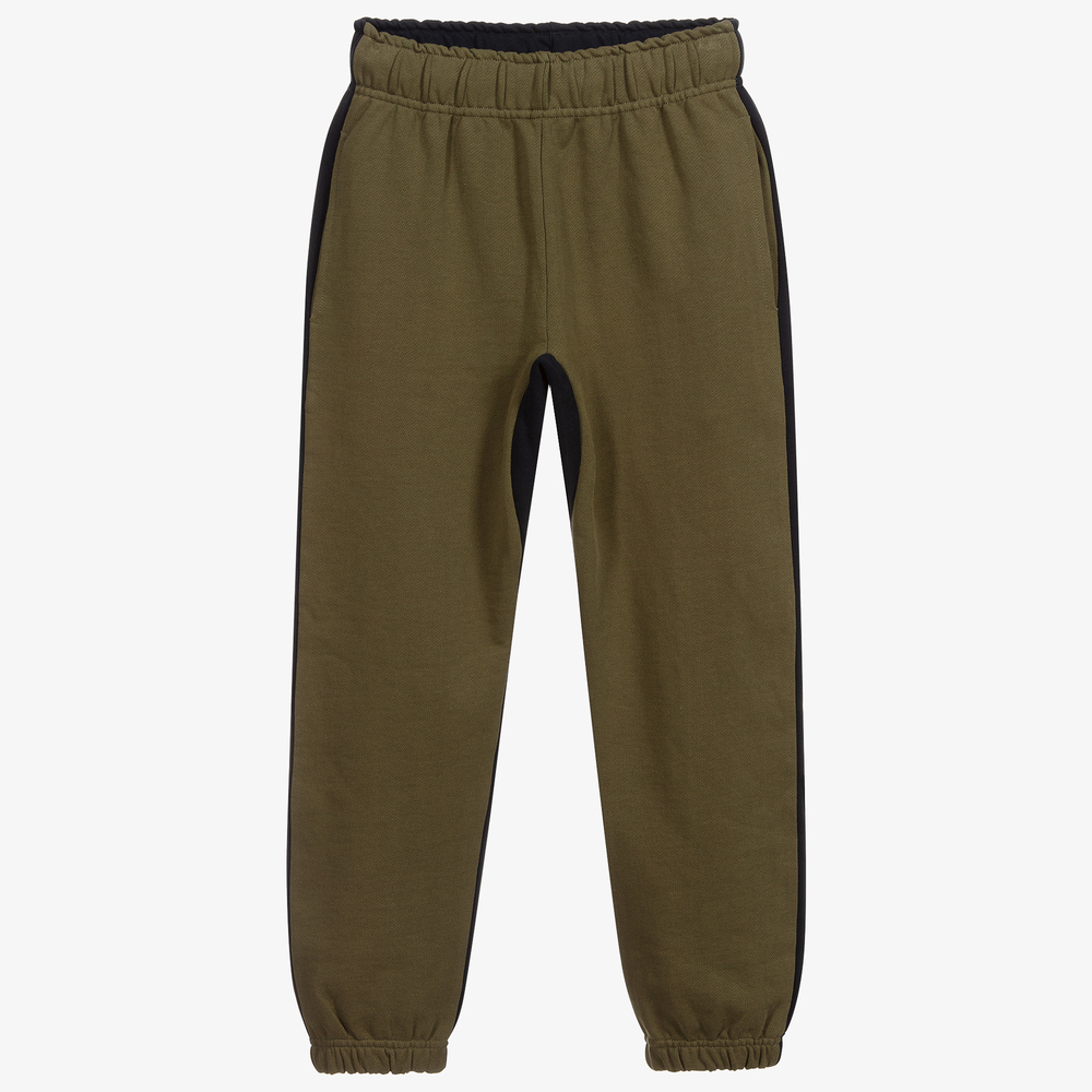 Molo - Khaki & Blue Organic Joggers | Childrensalon