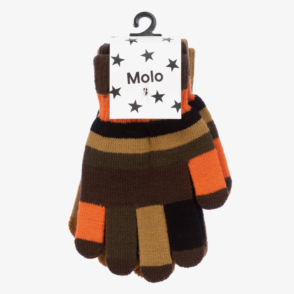 مولو-قفازات أكريليك محبوك لون كاكي (عدد 2) | Childrensalon Outlet