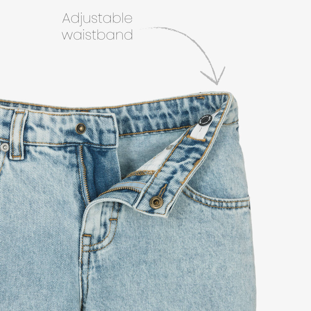 Molo-Light Blue Denim Extra Relaxed Fit Jeans | Childrensalon Outlet