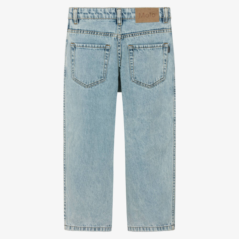 Molo-Light Blue Denim Extra Relaxed Fit Jeans | Childrensalon Outlet