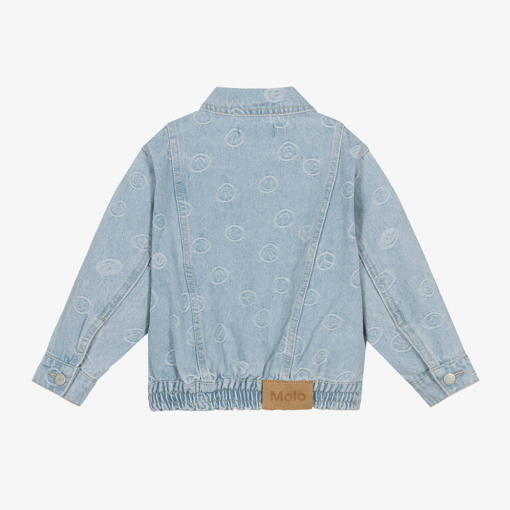 مولو-جاكيت قطن دنيم لون أزرق فاتح | Childrensalon Outlet