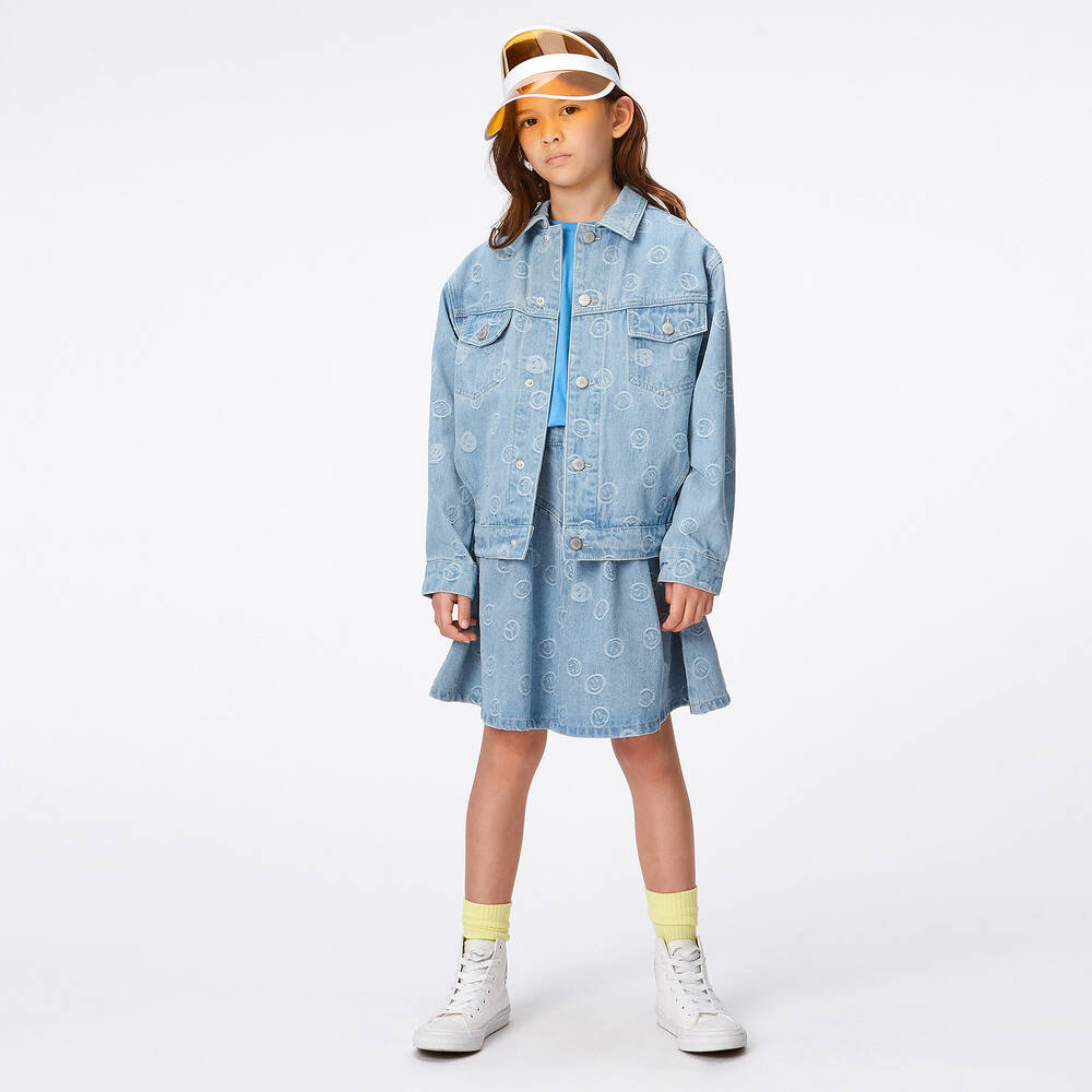 مولو-جاكيت قطن دنيم لون أزرق فاتح | Childrensalon Outlet