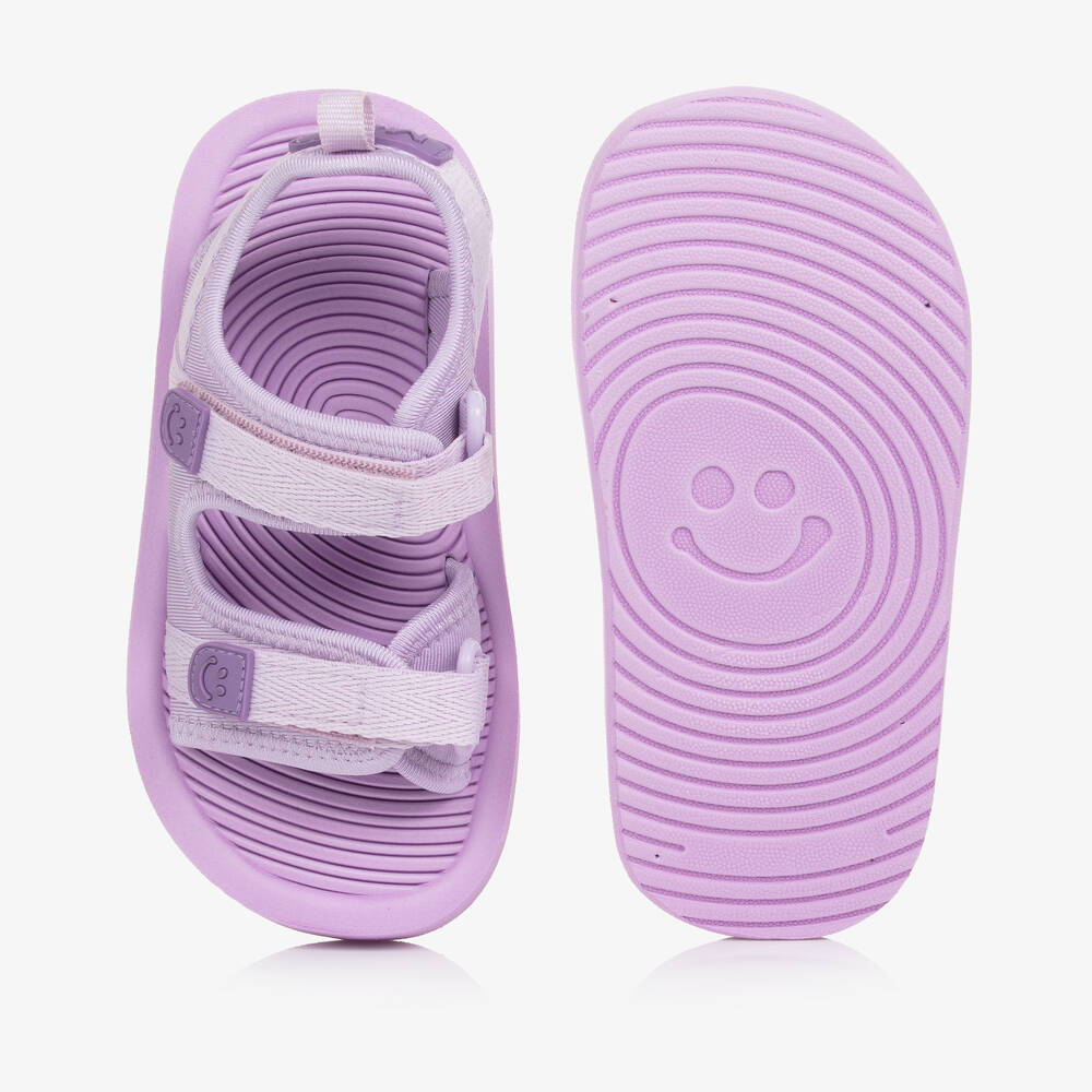 Molo-Lilac Purple Velcro Foam Sandals | Childrensalon Outlet