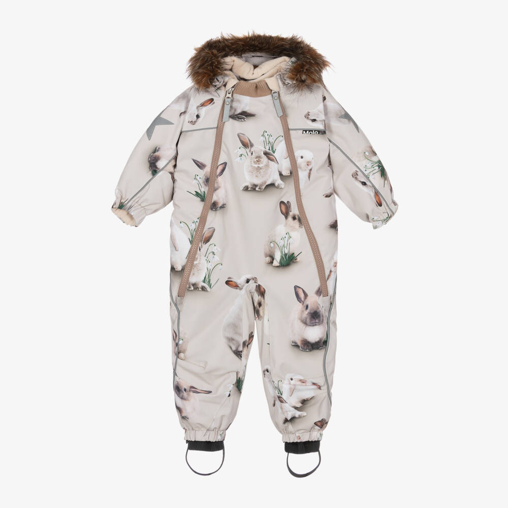 Molo-Little Girls Creamy Bunny Snowwear | Childrensalon Outlet
