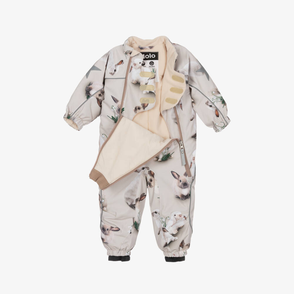 Molo-Little Girls Creamy Bunny Snowwear | Childrensalon Outlet