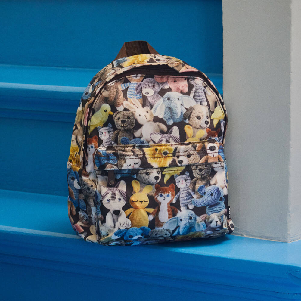 Molo-Multi Teddy Print Backpack | Childrensalon Outlet
