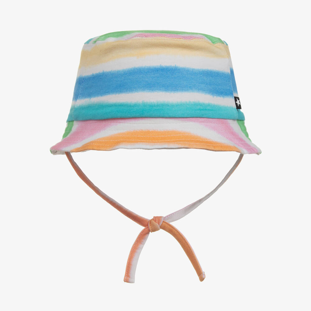 Molo-Multicolour Stripe Cotton Sun Hat | Childrensalon Outlet