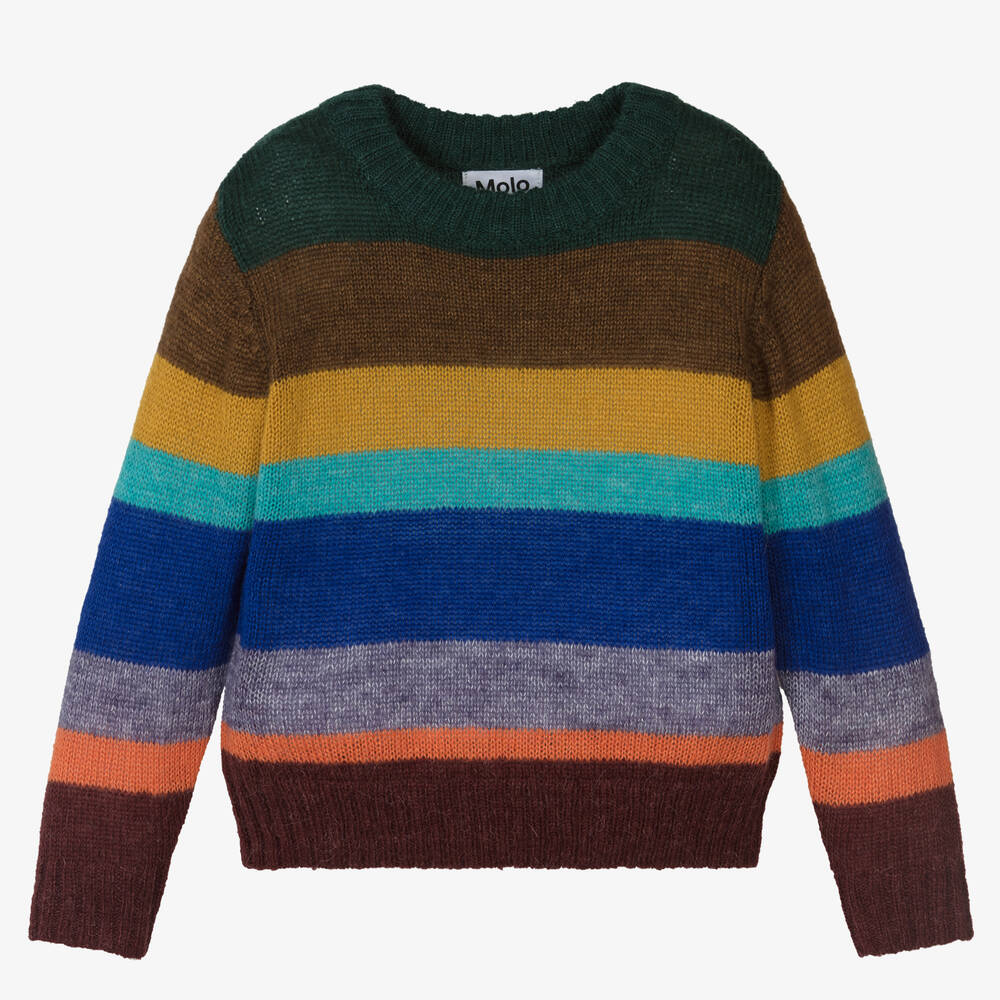 Molo - Multicolour Striped Wool Sweater | Childrensalon