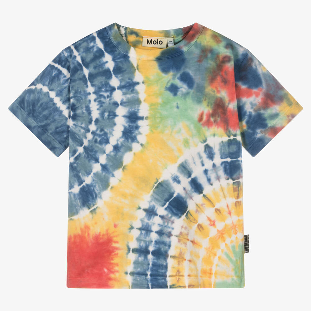 Molo - Multicolour Tie Dye Cotton T-Shirt | Childrensalon