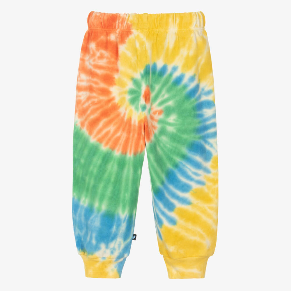 Molo-Multicoloured Organic Cotton Tie-Dye Joggers | Childrensalon Outlet