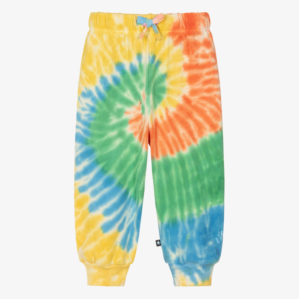 Molo-Multicoloured Organic Cotton Tie-Dye Joggers | Childrensalon Outlet