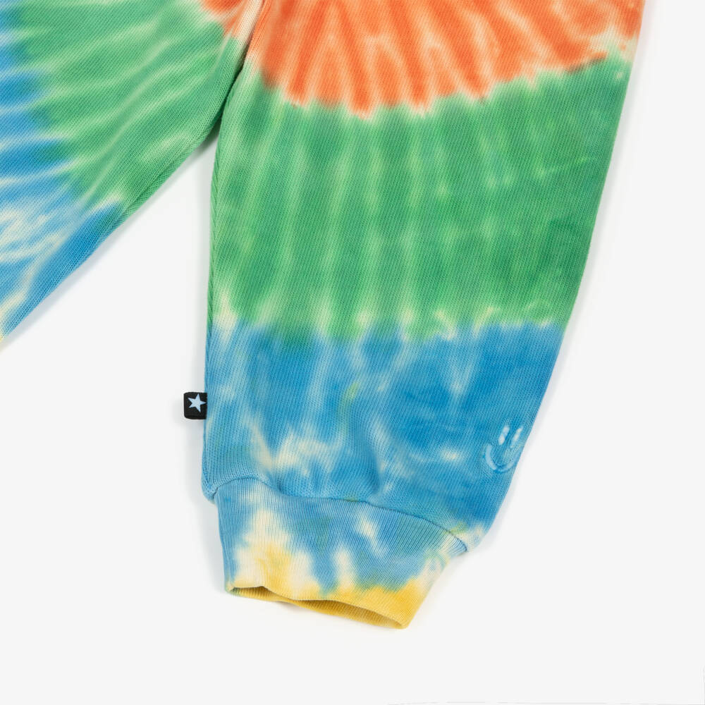 Molo-Multicoloured Organic Cotton Tie-Dye Joggers | Childrensalon Outlet