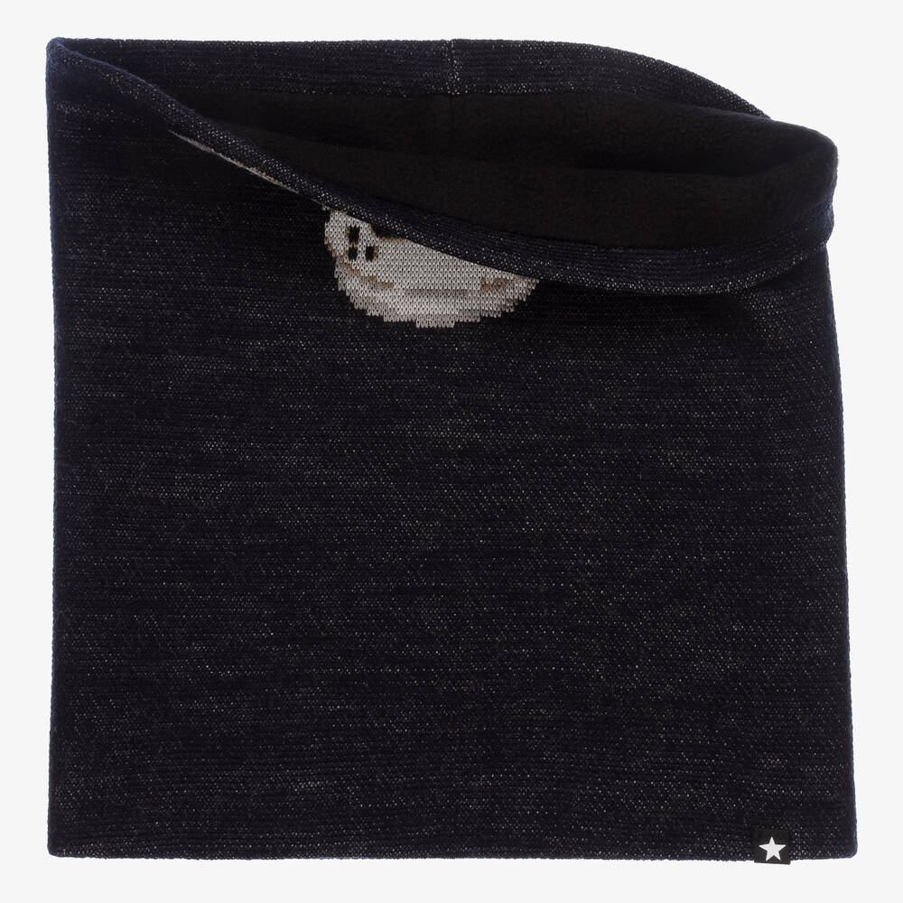 Molo-Navy Blue Hat & Snood Set | Childrensalon Outlet
