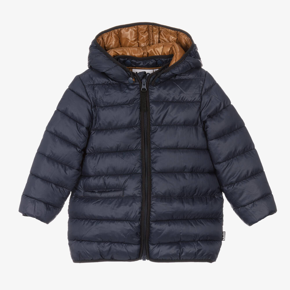 Molo-Navy Blue Puffer Jacket | Childrensalon Outlet