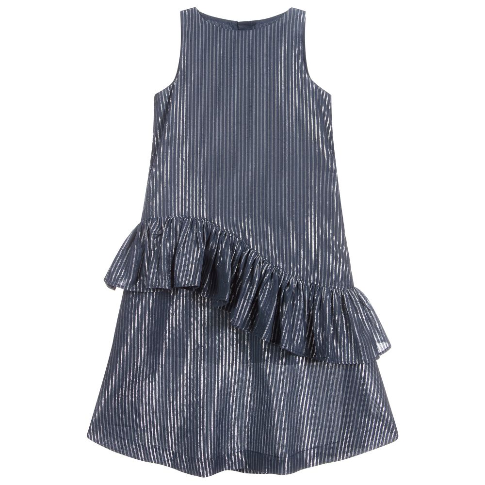 Molo - Navy Blue & Silver Dress | Childrensalon