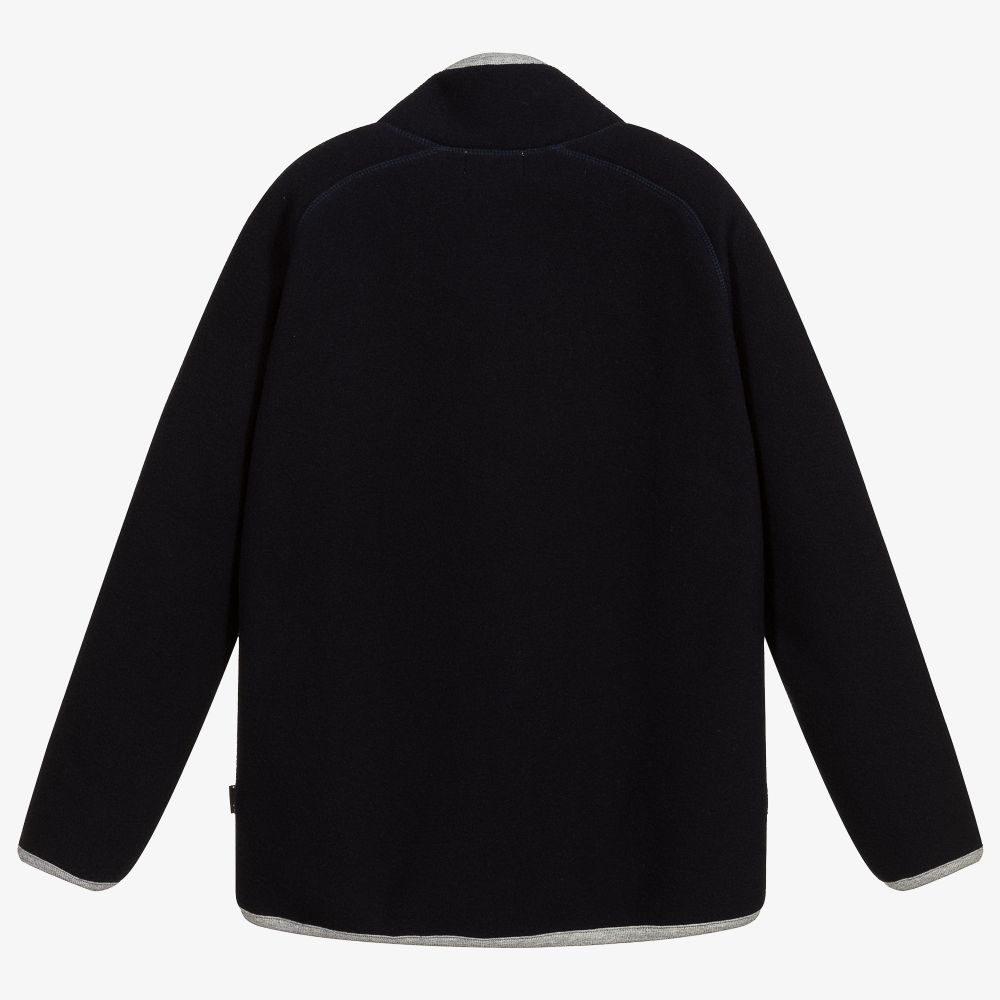 Molo-Navy Blue Zip-Up Fleece | Childrensalon Outlet