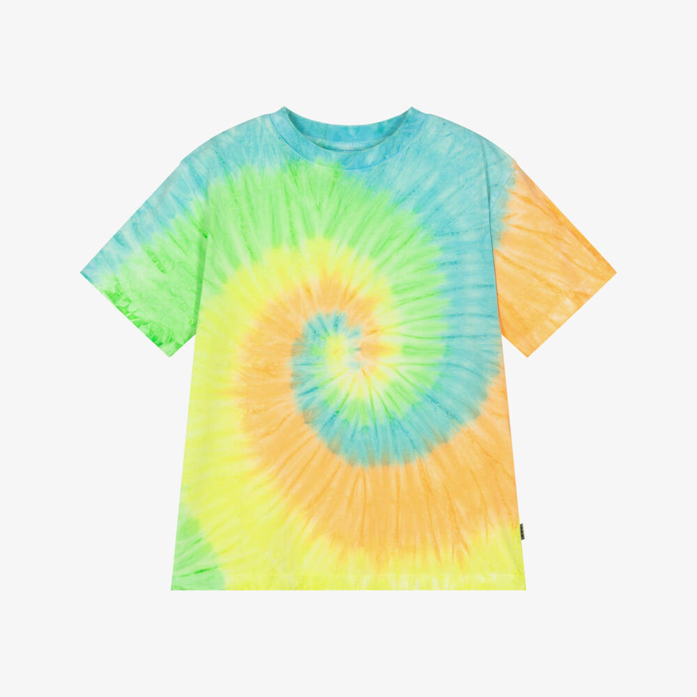 Molo-Neon Colour Tie-Dye Cotton T-Shirt | Childrensalon Outlet