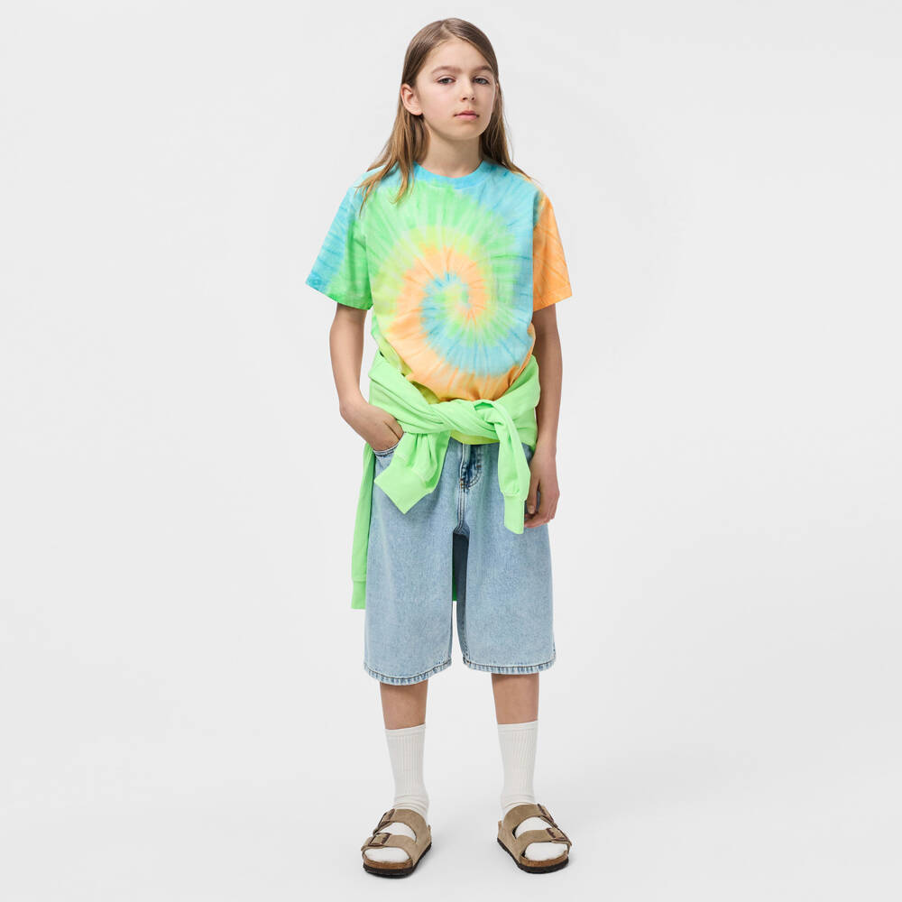 Molo-Neon Colour Tie-Dye Cotton T-Shirt | Childrensalon Outlet