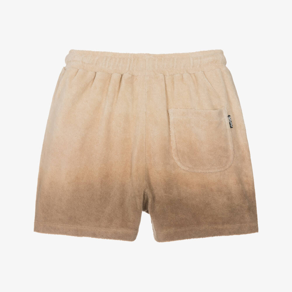 Molo-Ombre Towelling Shorts in Beige | Childrensalon Outlet