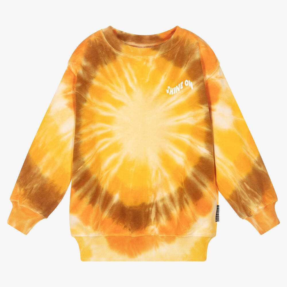 Molo - Orange & Brown Cotton Tie-Dye Sweatshirt | Childrensalon