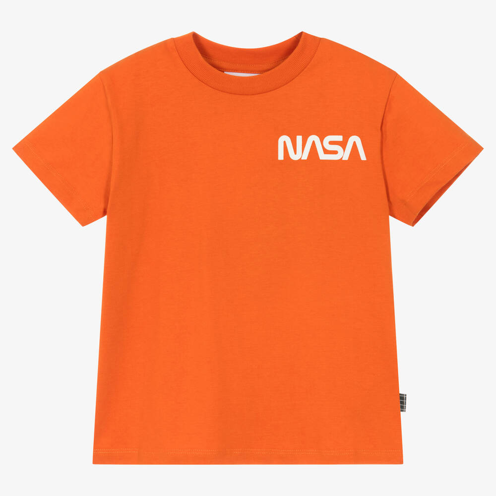 Molo - T-shirt orange en coton NASA | Childrensalon