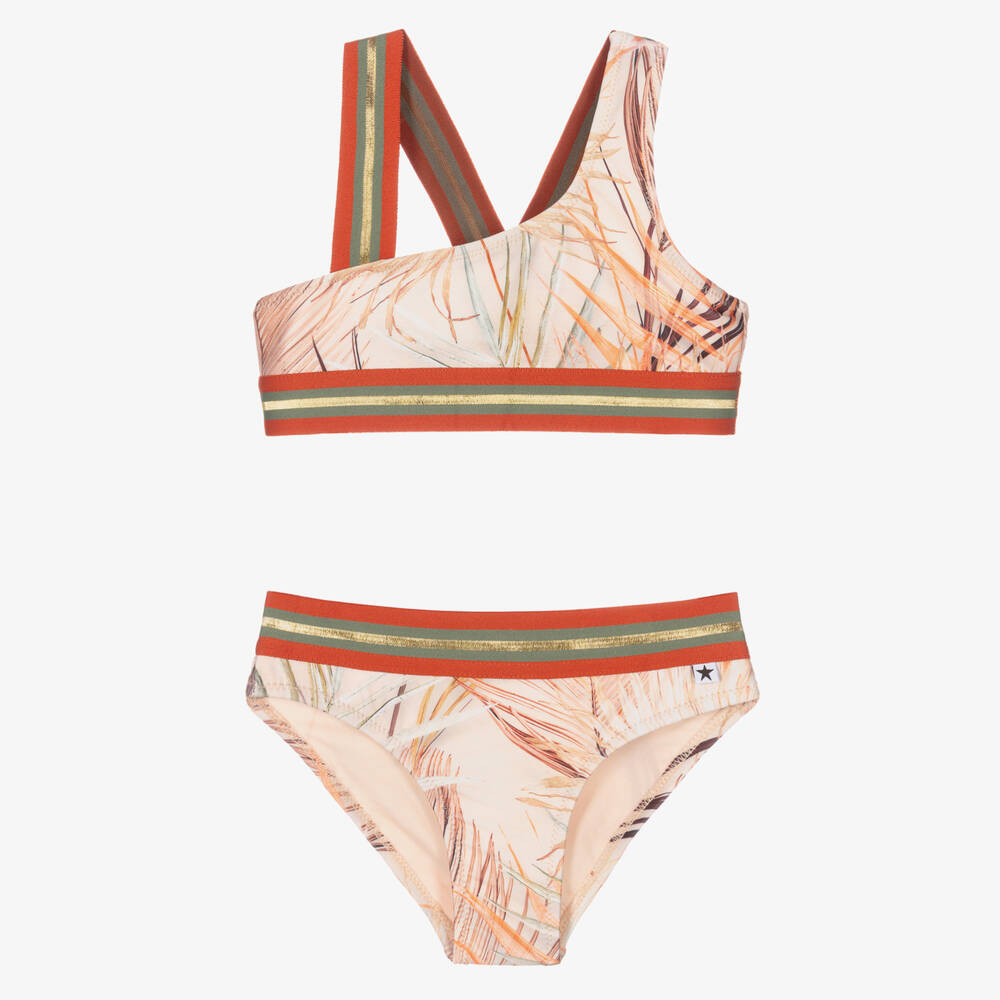 Molo - Orange Leaf Bikini (UPF 50+) | Childrensalon