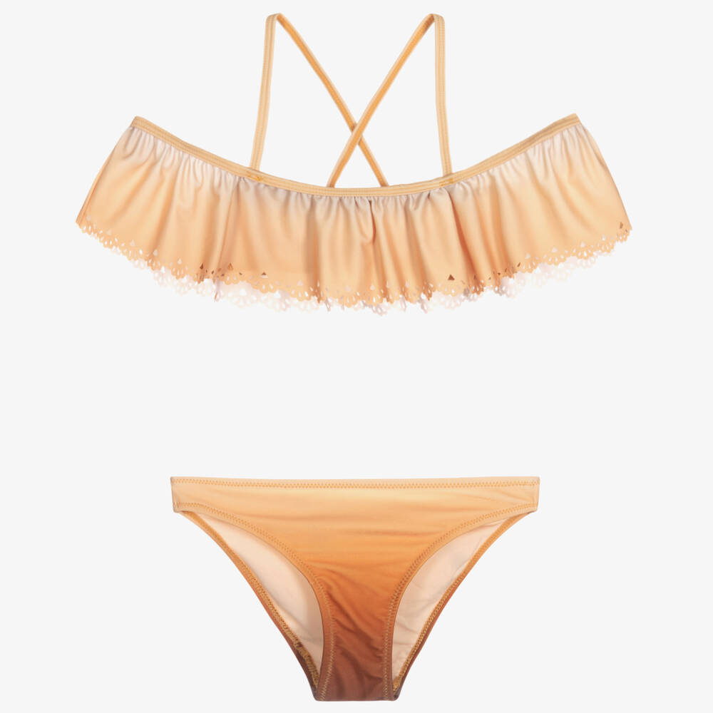 Molo - Orange Ombré Bikini (UPF 50+) | Childrensalon