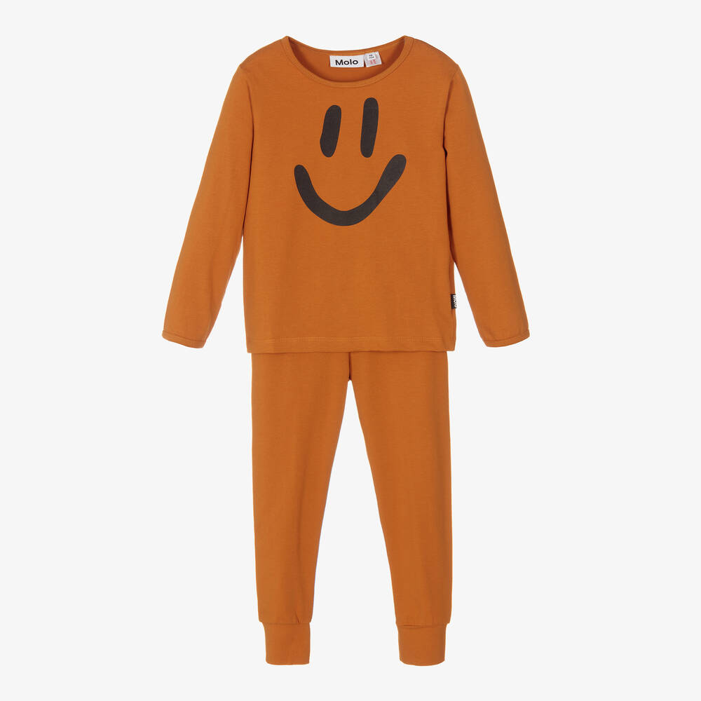 Molo - Orange Organic Cotton Pyjamas | Childrensalon