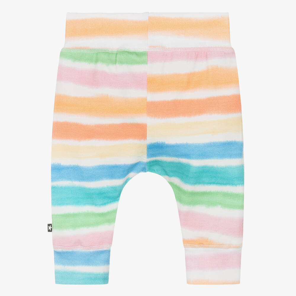 Molo-Orange Organic Cotton Rainbow Joggers | Childrensalon Outlet