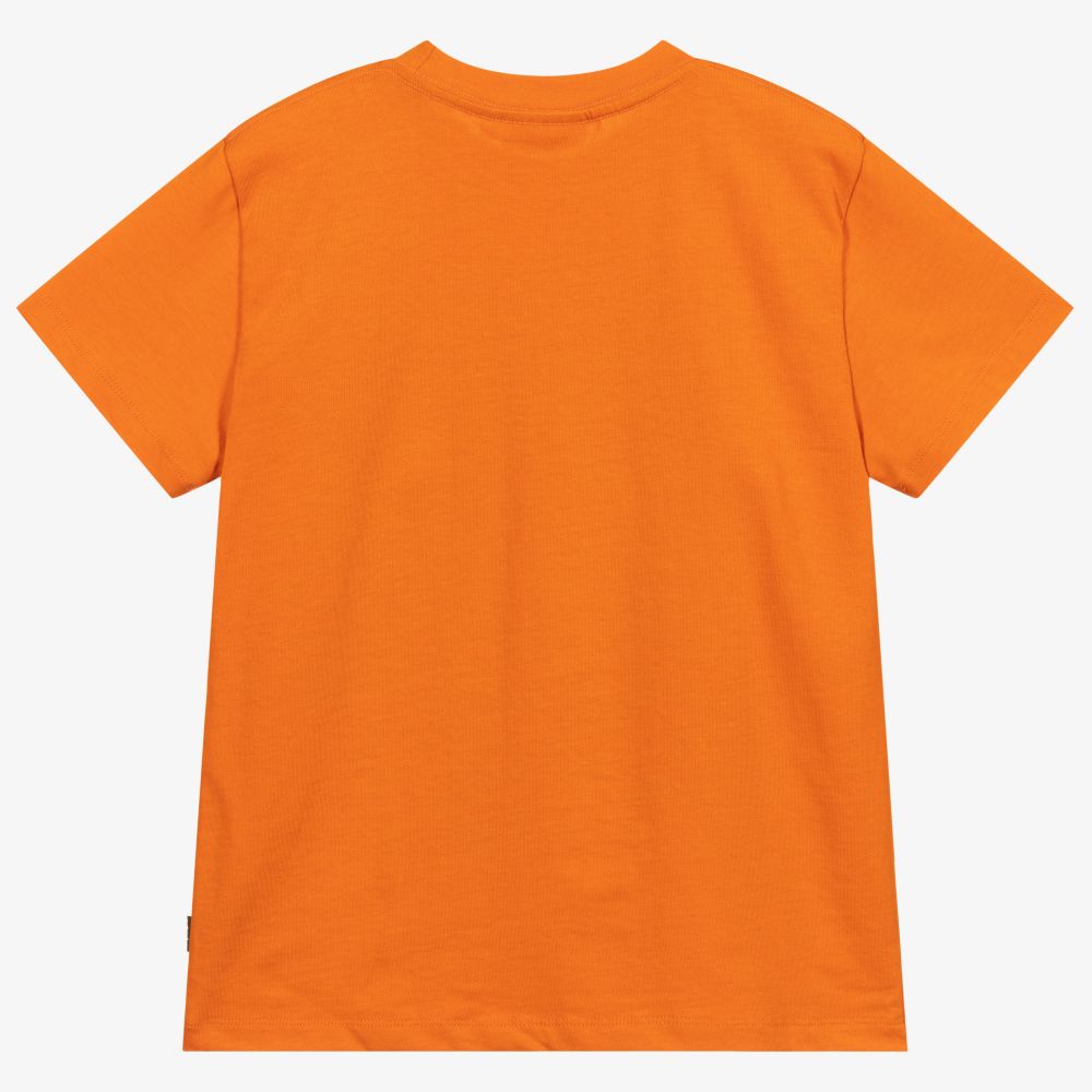 Molo-Orange Organic Cotton T-Shirt | Childrensalon Outlet