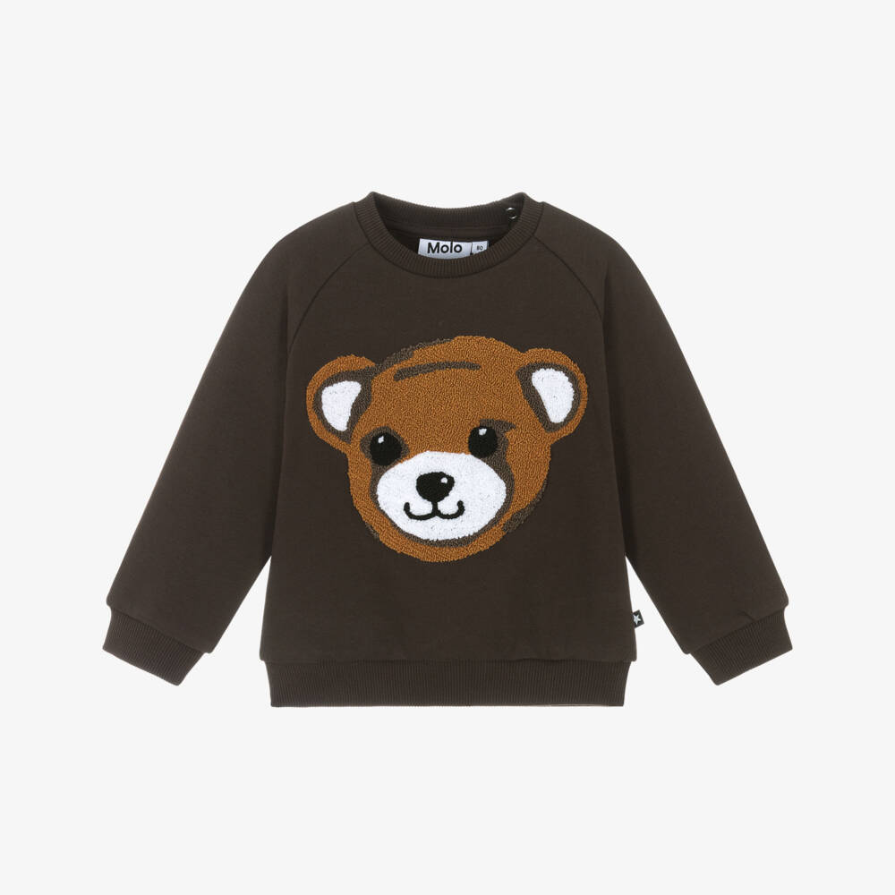 Molo-Органический коричневый свитшот с мишкой | Childrensalon Outlet