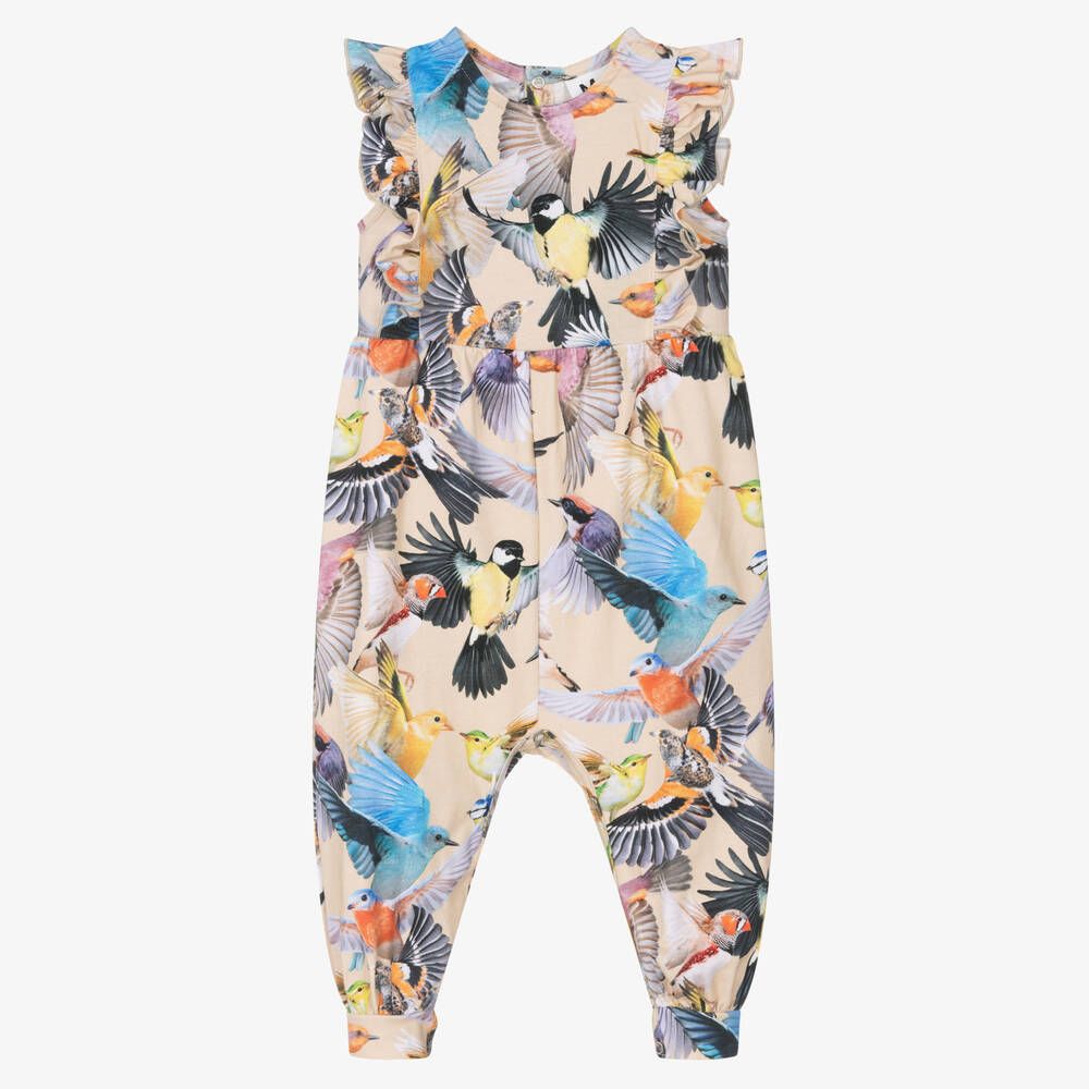 Molo - Vogel-Jumpsuit aus Biobaumwolle | Childrensalon