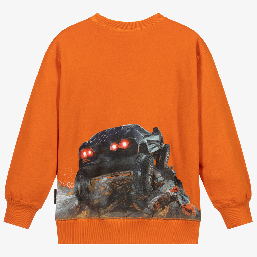 Molo-سويتشيرت قطن عضوي لون برتقالي للأولاد | Childrensalon Outlet