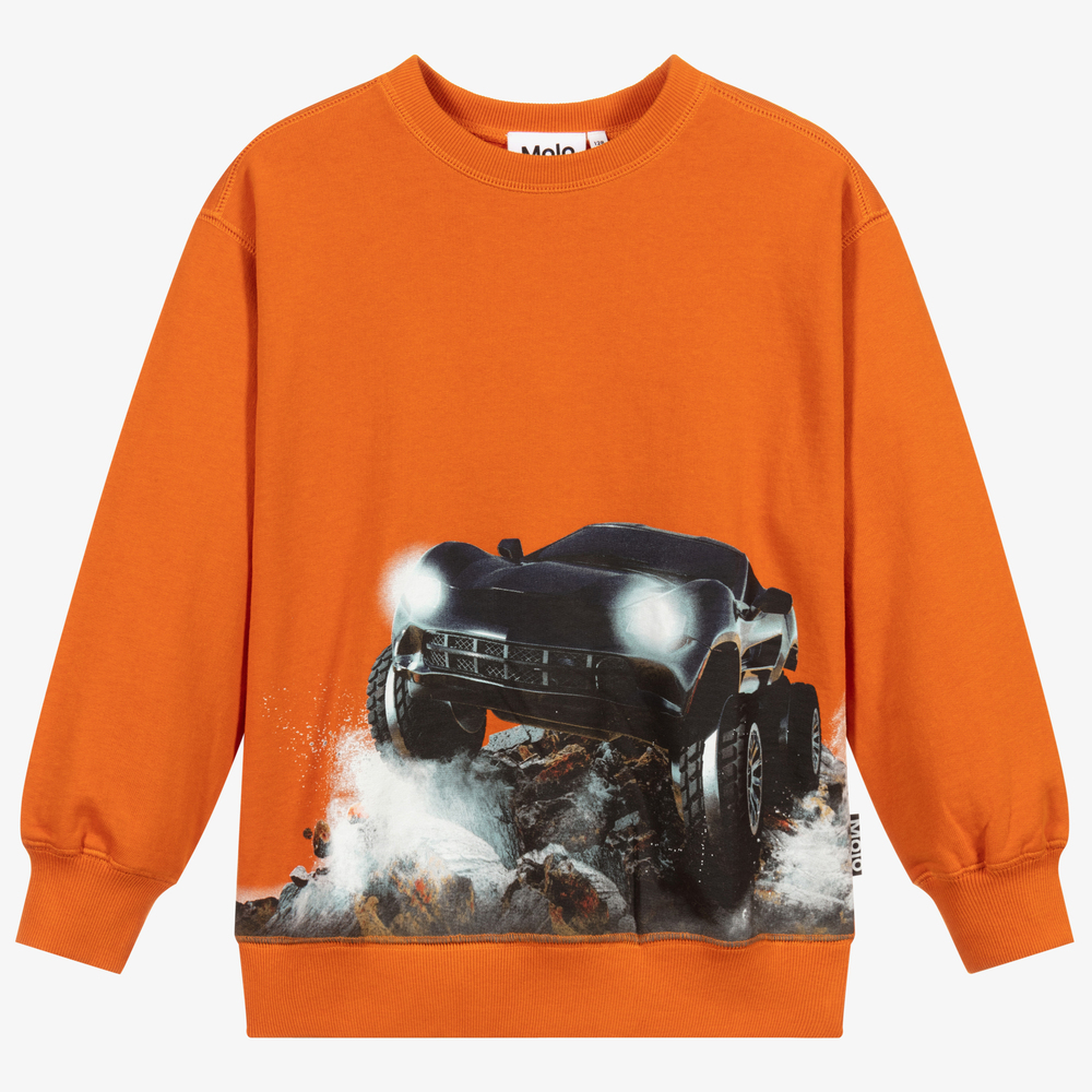 Molo - Organic Cotton Car Sweatshirt | Childrensalon