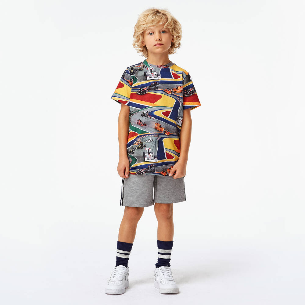 Molo-Organic Cotton Car T-Shirt | Childrensalon Outlet