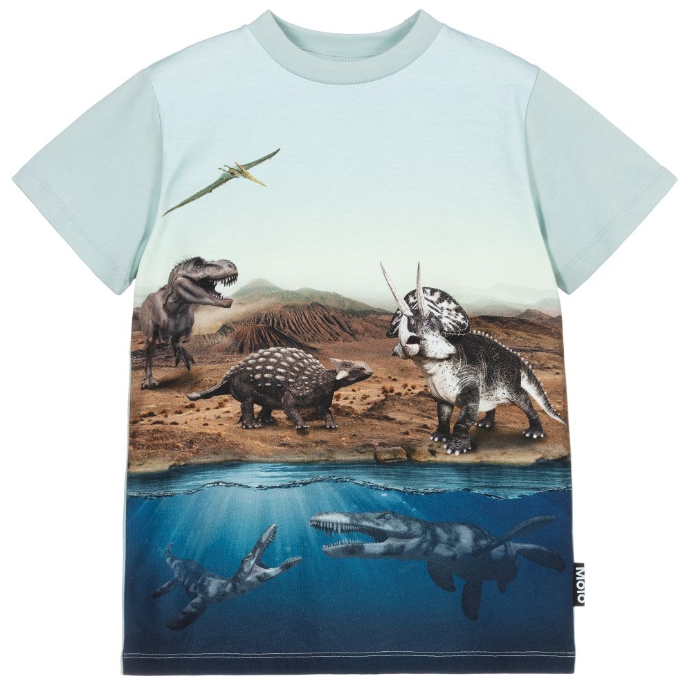 Molo - Organic Cotton Dino T-Shirt | Childrensalon
